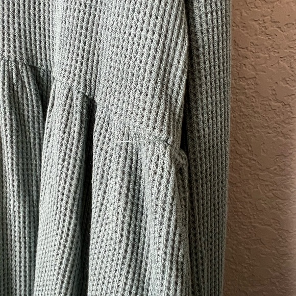 Posh Peanut Arctic Waffle Long Sleeve Henley Twirl Dress - Picture 4 of 4